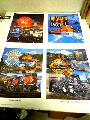 Railroad Art,Winfield Collage, UP Heritage RR's, 8.5x11'',