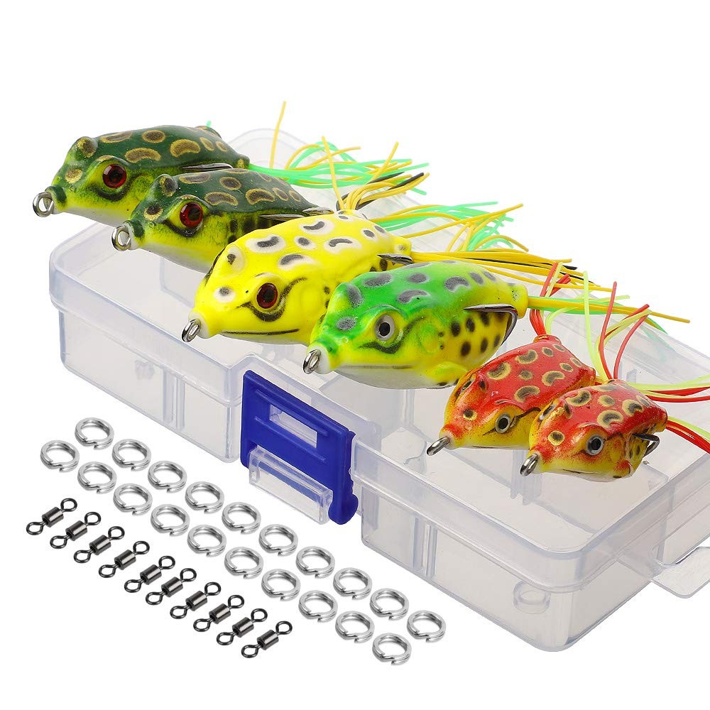 DONQL Topwater, Esche da Pesca de Rane, Kit di Esche Artificiali per la (N0C)