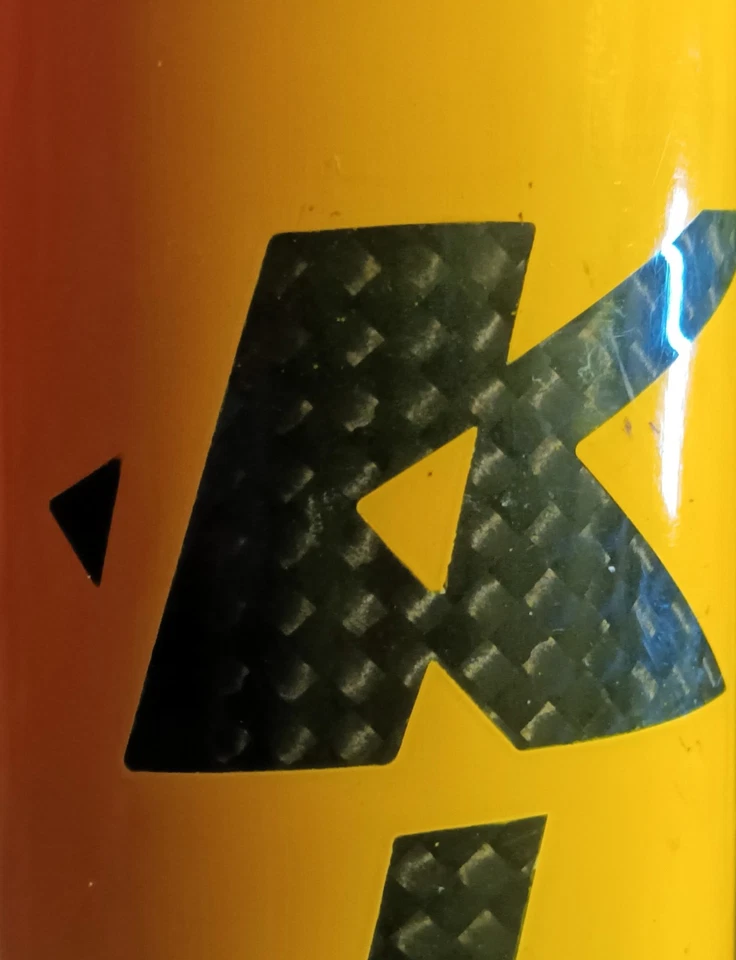 Kinesis Carbon Fiber Fork Yellow 1" Threaded 9mm-100mm axle 24" or 25" tire size - Image 3 of 4