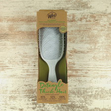 WET BRUSH Go Green Large Paddle Detangler Brush Thick Course Curly Hair ICE BLUE