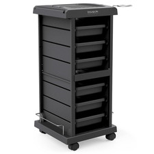 Salon Trolley - Space Saving Rolling Cart for Extra Storage - 6-Tray Multipurpos