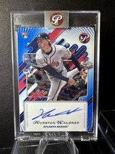 2025 Topps Pristine Hurston Waldrep Auto Blue /75 RC Encased #PA-HW