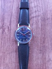 Vintage Orion Swiss automatic blue mens wrist...