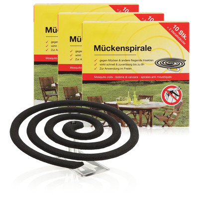 30x Antimücken-Spiralen mit Ständer gegen Mücken und Insekten