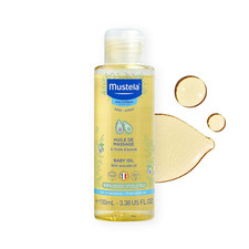 Mustela Baby Oil - Moisturizing Oil for Massage - with Natural Avocado, Pomegran