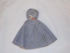 VINTAGE BARBIE #912 COTTON CASUAL WHITE & BLUE STRIPED DRESS - NICE !