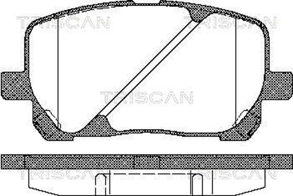 Bremsbelagsatz Scheibenbremse Triscan 8110 13055 FüR Toyota Avensis Verso CLM20_-image