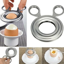 Stainless Steel Boiled Egg Shell Opener Topper Cutter Remover Cracker Kitchen US