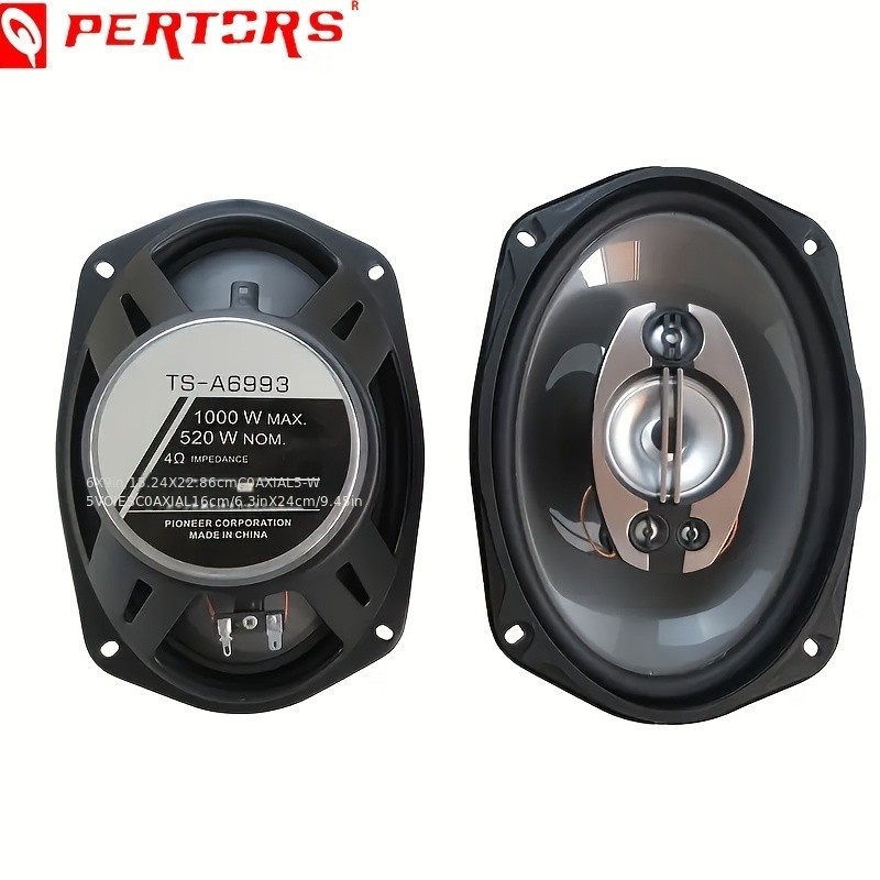 2-Pack 6x9" 1000W MAX HiFi Speakers - 5-Way Car Coaxial Speakers, Door-Mount