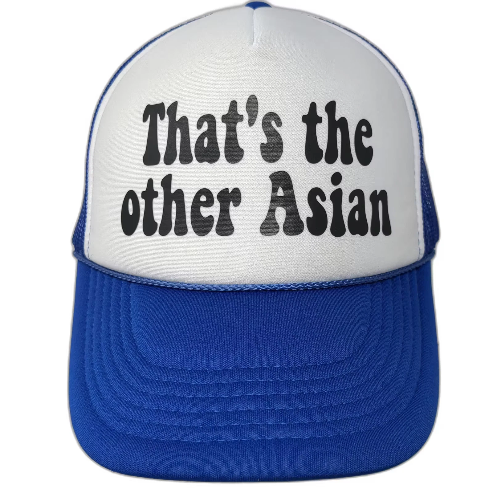 Nissun Trucker Hat Blue White OS That's The Other Asian Mesh Snapback Adjustable