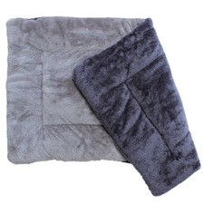 - Large Dog Bed, Comfort Fleece Mat, /Silver, 35 in x 22 in