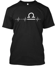 Libra Heartbeat T-Shirt Made in the USA Size S to 5XL