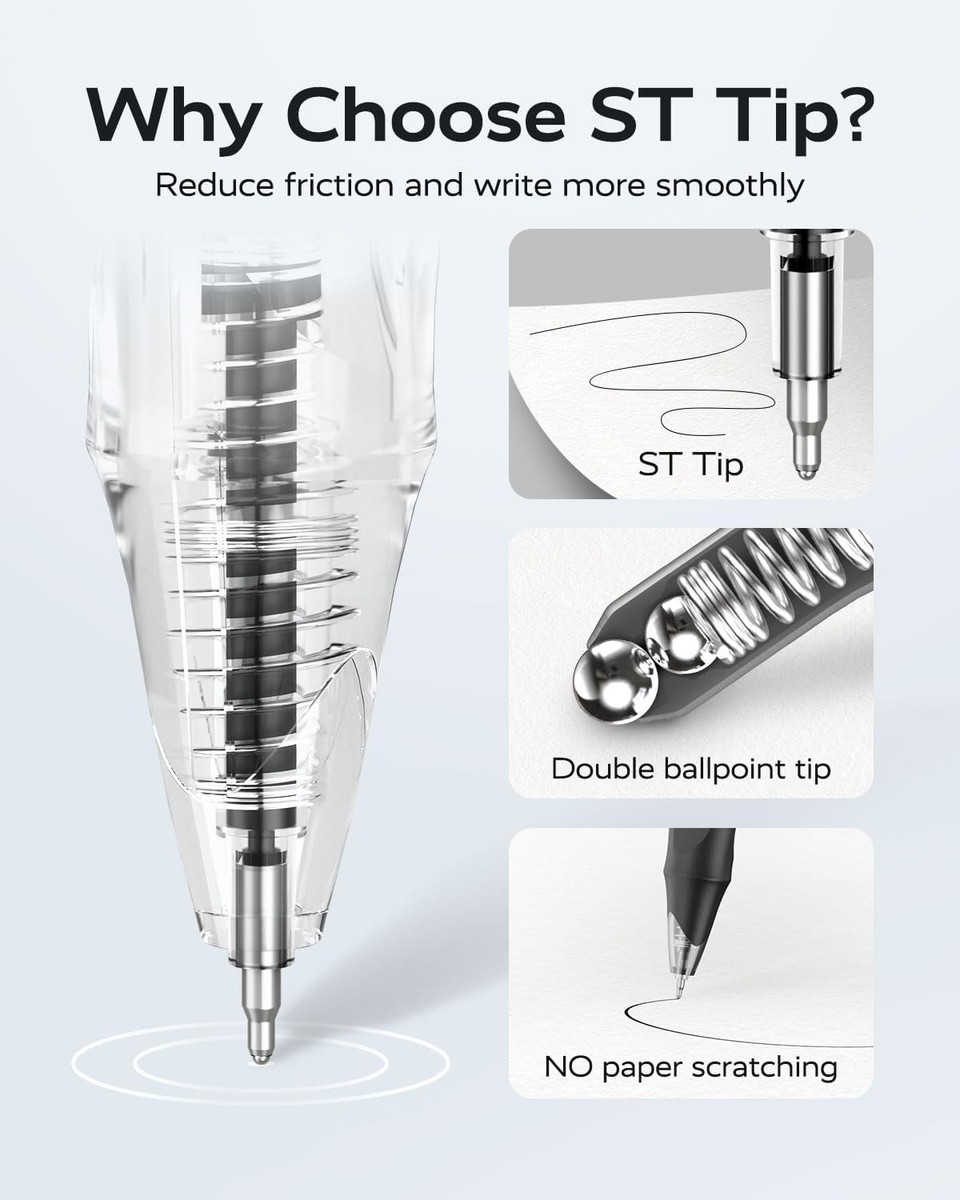 BIC Gel-ocity Quick Dry Gel Pens - Black, 5 Pk - Fry's Food Stores - View #7