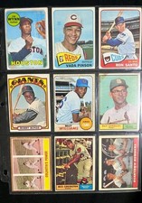 Topps 1969 Topps MLB 9 Card Lot Wynn Pinson Santo Bonds Williams Sadecki