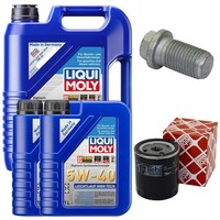MotoröL Filter Set 5W-40 Liqui Moly 7 Liter + Schraube FüR Fiat Ducato Kasten