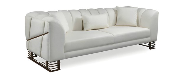 Designer Sofa 3 Sitzer Polstersofa Dreisitzer Couch Mit Kissen Wohnzimmer-image