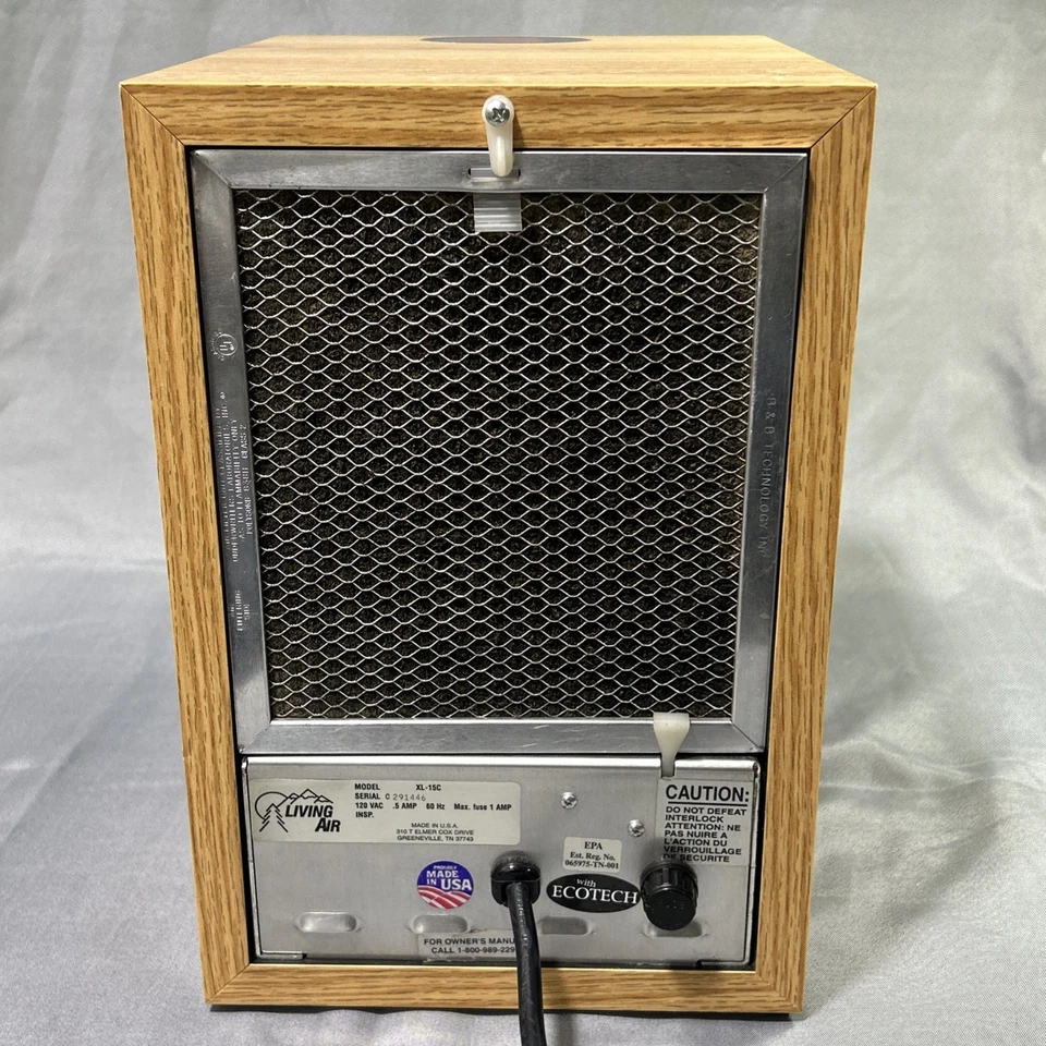 Purificador EcoQuest Alpine Living Air XL-15C + 2 placas de ozono NOS - probado Foto 3 de 4