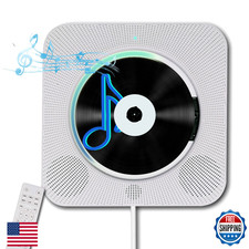Homlab Portable Wall Mounted Bluetooth CD Player HiFi Speakers FM Radio Remote