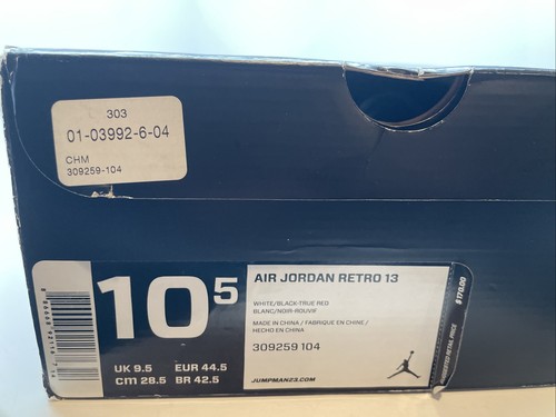 Size 10.5 - Nike Air Jordan 13 XIII Retro (309259-104) ‘He Got Game’ Pre-owned - Picture 12 of 13