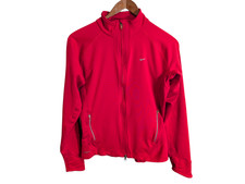 Nike Dry Fit Full Zip Hoodie Jacket Women  s Size M Hot Pink Athletic Workout
