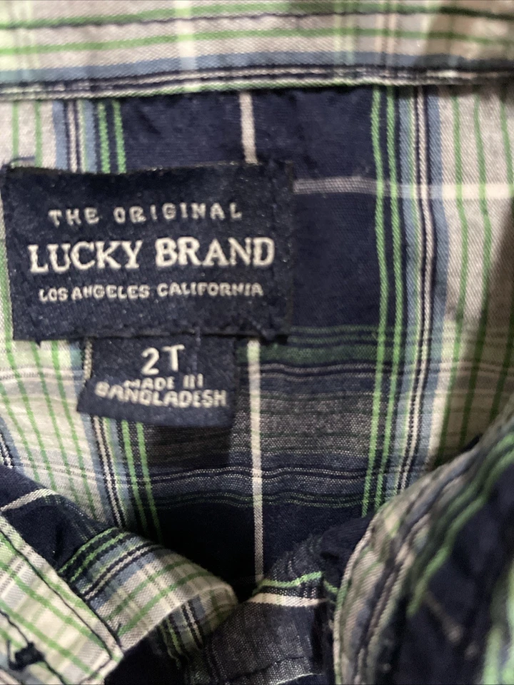 Camisa de manga larga a cuadros Lucky Brand 2t para niños Foto 3 de 4