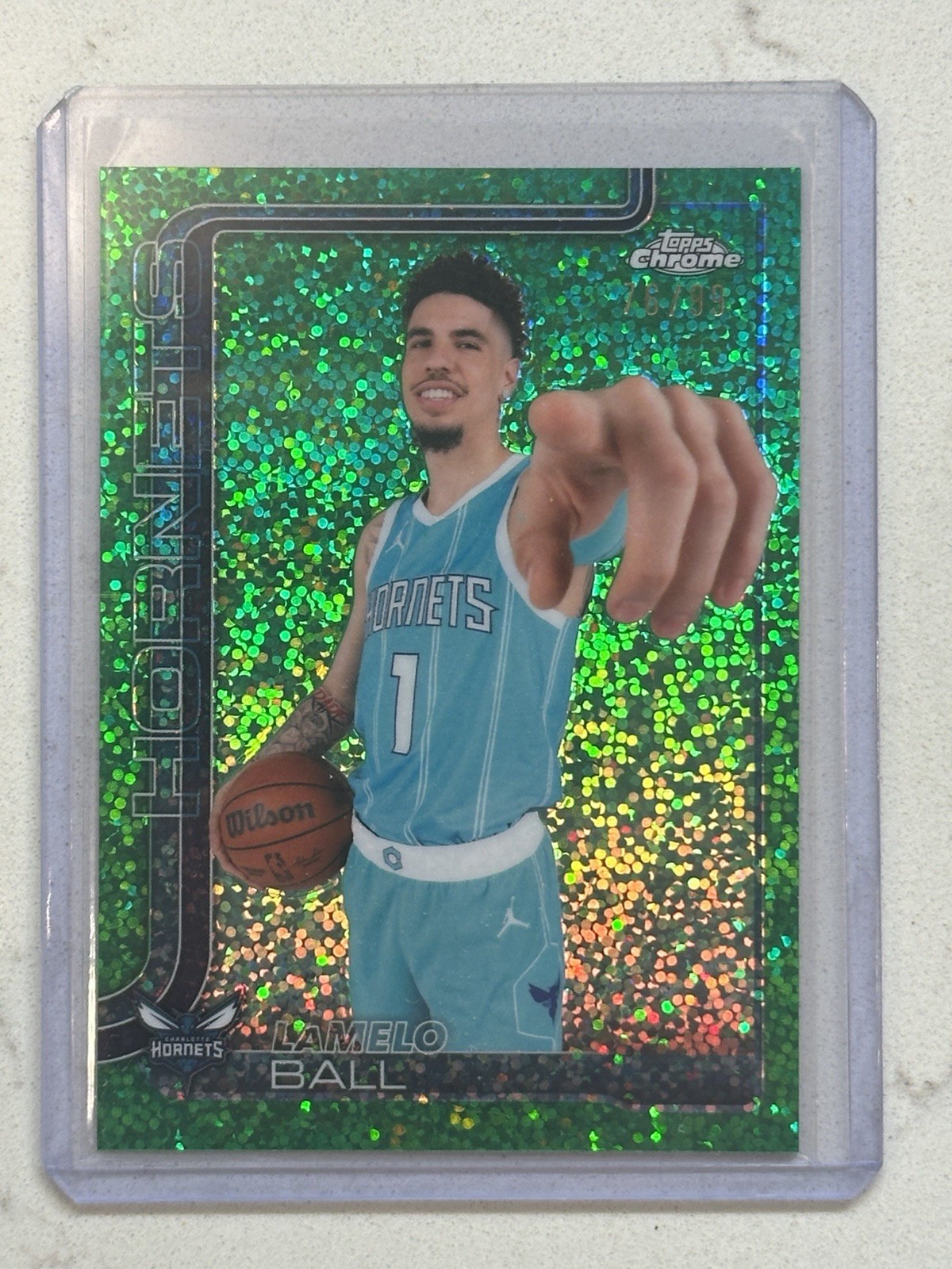 2025-26 Topps Chrome Basketball Lamelo Ball Image Variation SSP Green 79/99 #39