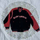 Chaqueta Universitaria Grande Y2K G-III University of Wisconsin Badgers Gamuza Cuero