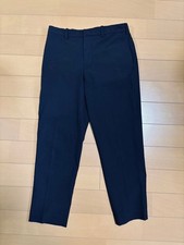 UNIQLO Smart Ankle Pants S Navy Dress Trousers Waist 68-76cm