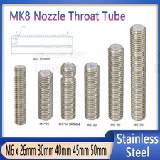 M6x30mm&40mm&50mm MK8 Nozzle Throat Tube For 3D Printer Extruder Makerbot 1.75mm