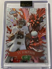 TY SIMPSON tide 2025 Wild Card Splat Holiday Wrapped Lava RED White RC 3/3 (B3)