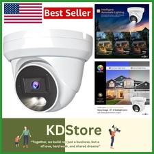 4MP PoE Outdoor Security Camera with Color Night Vision  Waterproof