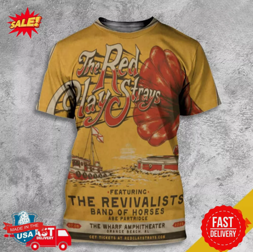 T-shirt The Revivalists Band Return To Red Rocks - Taille S à 5XL - Couleur Beige - Neuf Avec étiquettes