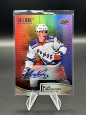 2021-22 Upper Deck Allure #R-2 Nils Lundkvist Rainbow Full Rainbow Autographs