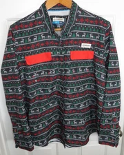 Magellan Fish Gear Shirt Button Up L/S Women XXL Christmas Fair Isle Relaxed Fit