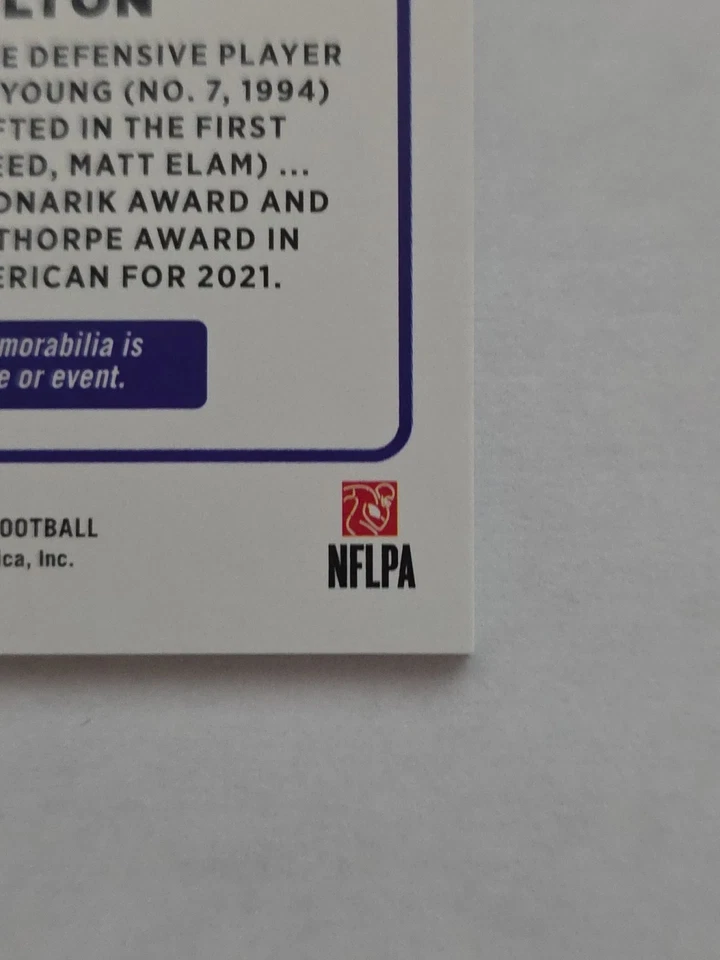 2022 Panini Donruss - Rookie Phenom Jerseys Kyle Hamilton #RPJ-37 (MEM, RC) - Image 3 of 4