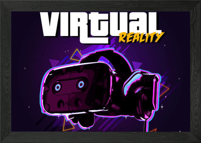 Virtual Reality Framed Wall Art Poster Canvas Print Picture