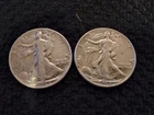 Lot Of Two 90% Silver Walking Liberty Halves