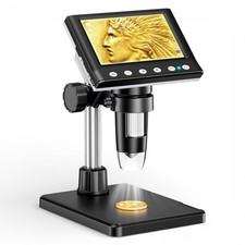 Digital Coin Microscope 4.3 LCD LED Light Magnifying Glass for Coin Collectors