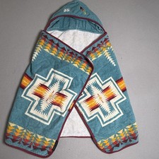 Hooded Towel Kids Pendleton Chief Joseph Turquoise Wrap Baby 100 Cotton Beach