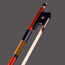 4/4 Full Size Violin Bow   Octagonal Brazilwood Stick, Mongolian White Horseh...