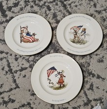 Vintage 1976  Holly Hobbie Collectors Plates Freedom Series 10" Bicentennial USA