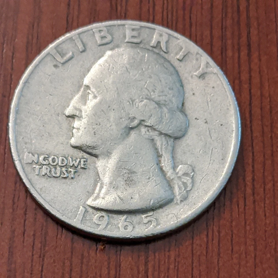 1965 Error Quarter No Mint Mark   - Image 2 of 4
