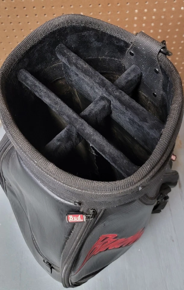Burton Budweiser Golf Bag Single Strap, With Original Bud Zipper Pulls - Image 4 of 4