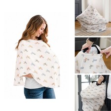 Baby Car Seat Cover Canopy And Nursing Cover Multi-Use Stretchy 5 In 1 Gift