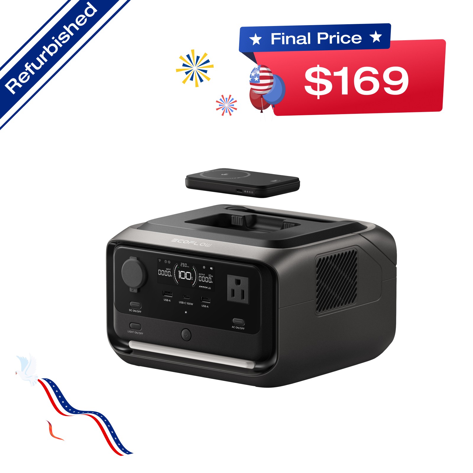 EcoFlow River 3 Plus 286Wh Wireless Boost Combo & 5000mAh RA
