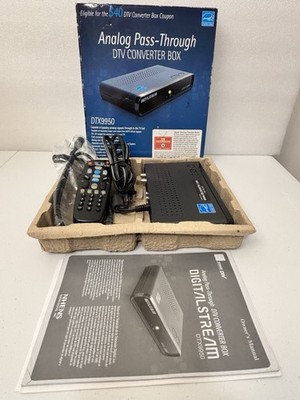 Digital Stream Analog Pass Through DTV Converter Box W/Remote-DTX9950-Good Cond.