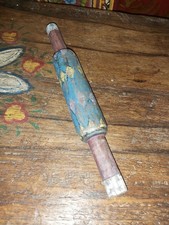 VINTAGE INDIAN HAND PAINTED ROLLING PIN