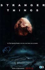 MATT DUFFER DUFFER BROTHERS SIGNED STRANGER THINGS 11X17 PHOTO POSTER BAS COA