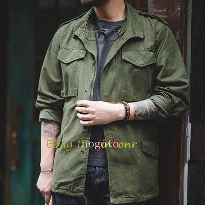 M65 Field Jacket Military Jacket Men's Pockets Vintage Casual Work