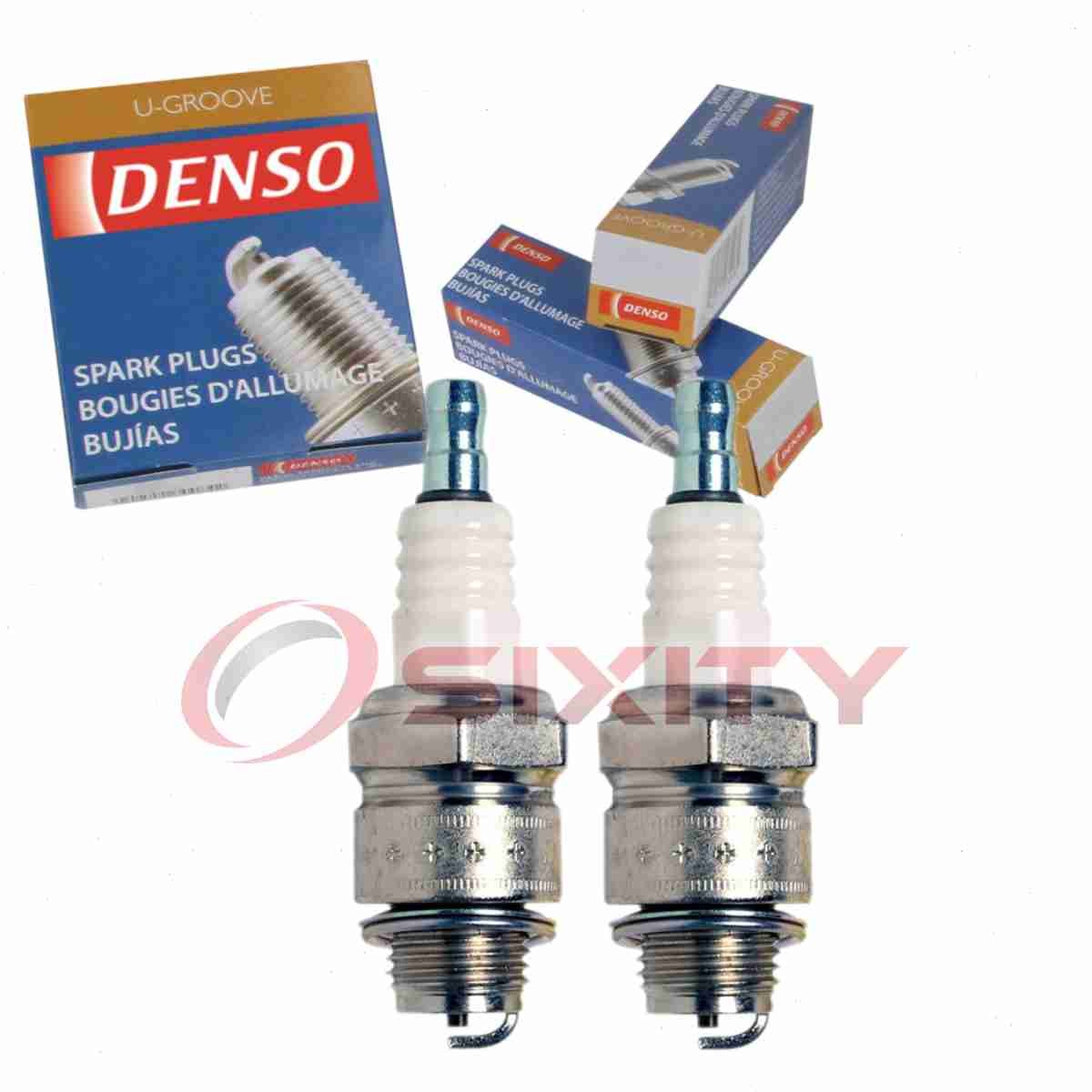 2 pc DENSO 6014 Standard U-Groove Spark Plugs for W14LM-U 741 458 456 3410 xx
